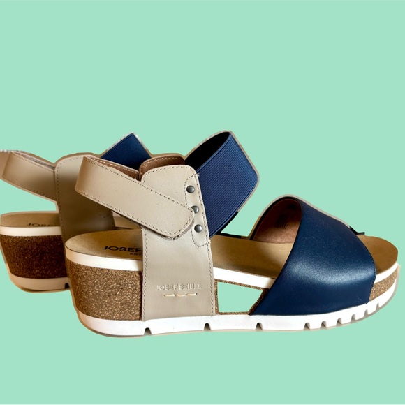 NWOT Josef Seibel Sandals (Quinn 09 in Ocean Multi) size 41 (approx. women’s 10) - Picture 3 of 5